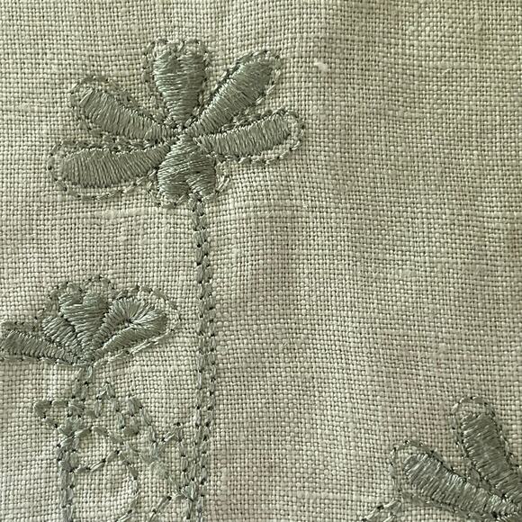 Portraits Northern Isles Pure Linen Embroidered Over Top Sz 10 Cottage Granny - Picture 8 of 11